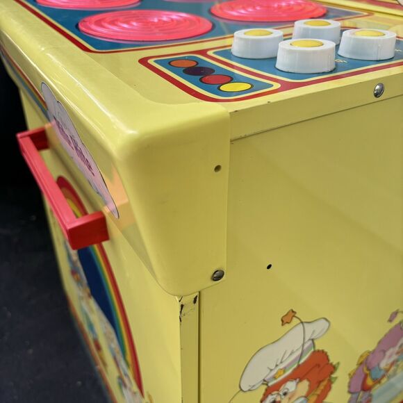 Vintage Rainbow Brite Rite Hite Kitchen Stove Play Set 1980s Metal Plastic - Picture 6 of 16